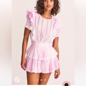 Loveshackfancy Natasha Mini Dress in Pink